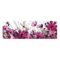 Fuchsia Chamomile Bookmark (Customizable) Business Card Template