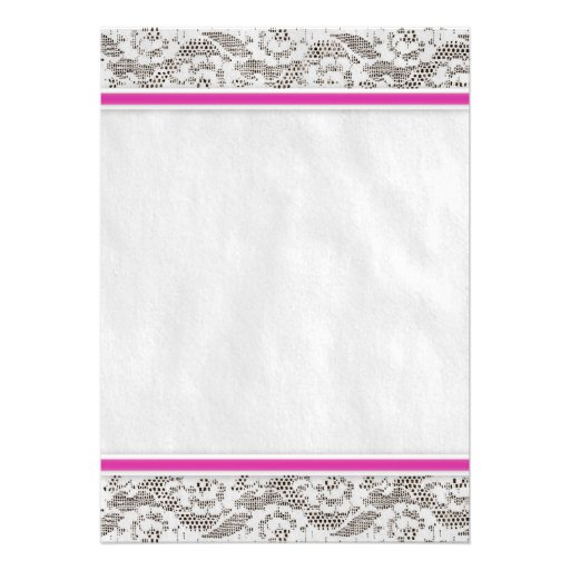 Fuchsia Country Lace Wedding Invitations