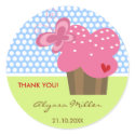Fuchsia Cupcakes Thank You / Gift Label / Sticker