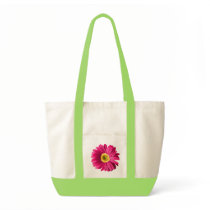 Fuchsia Daisy Flower Canvas Bags