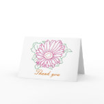 Fuchsia daisy flower, Thank you cards