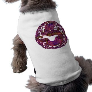 Fuchsia Dragon Dog Tee petshirt