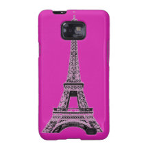 Fuchsia Eiffel Tower Phone Cases and Covers Galaxy S2 Covers