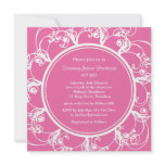 Fuchsia Fancy Floral Bridal Shower Invite
