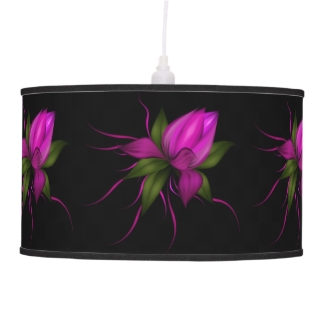 Fuchsia Floral on Black