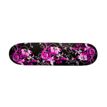 Fuchsia Floral Skateboard Decks