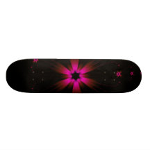 Fuchsia Flower Burst Skateboard