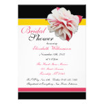 "Fuchsia Flower" Pink Yellow & Black Bridal Shower Personalized Invite