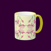FUCHSIA FLOWERS by SHARON SHARPE mugs