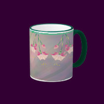 FUCHSIA FLOWERS by SHARON SHARPE mugs