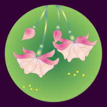 FUCHSIA FLOWERS by SHARON SHARPE stickers