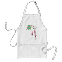 Fuchsia Flowers & Leaves Apron