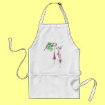 Fuchsia Flowers & Leaves Apron aprons