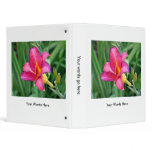 Fuchsia lily beautiful pink purple flower photo vinyl binder