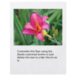 Fuchsia lily beautiful pink purple flower photo flyer