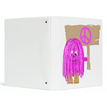Fuchsia Peace Vinyl Binder