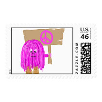 Fuchsia Peace Postage Stamp