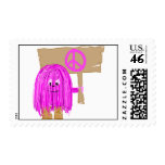 Fuchsia Peace Postage Stamp