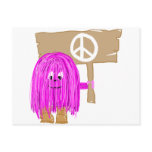 Fuchsia peace white post card