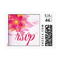 Fuchsia & Peach Flourish - RSVP stamps