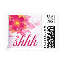 Fuchsia & Peach Flourish - Shhh stamps