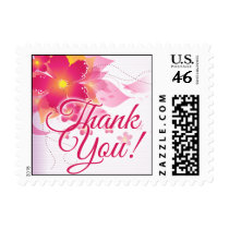 Fuchsia & Peach Flourish - Thank You stamps