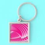 Fuchsia Pink Angel's Wings Fractal keychains