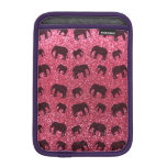 Fuchsia pink elephant glitter pattern sleeve for iPad mini