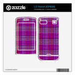 Fuchsia Pink Plaid Decals For The LG Xenon