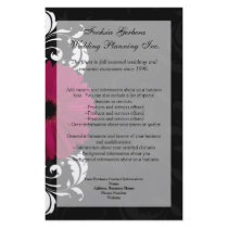 Fuchsia Scroll Gerbera Daisy w/Black and White Flyer Design