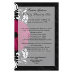 Fuchsia Scroll Gerbera Daisy w/Black and White Flyer Design