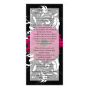 Fuchsia Scroll Gerbera Daisy w/Black and White rack cards