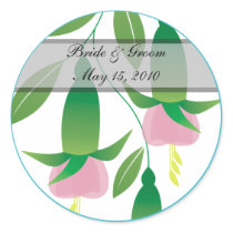 Fuchsia Wedding Stickers by zazzleproducts1 Fuchsia Wedding Stickers