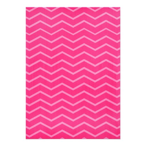 Fuchsia Zigzag Wedding Invitations