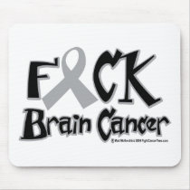 Fuck Brain Cancer mousepads by fightcancertees Fuck Brain Cancer mousepads