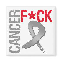 Fuck Cancer - Brain Cancer Refrigerator Magnet