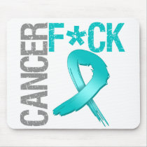 Fuck Cancer - Gynecologic Cancer Mouse Pads