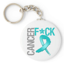 Fuck Cancer - Ovarian Cancer Key Chain