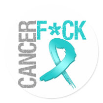 Fuck Cancer - Ovarian Cancer Stickers
