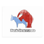 Fuck Democrats Faded.png Post Cards