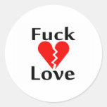Fuck Love Broken Heart Stickers