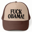 Fuck Obama! hats