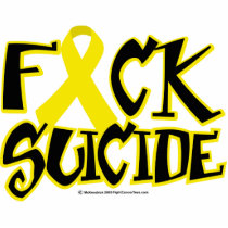 Fuck Suicide photo sculptures