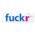 Fuckr logo bumper stickers