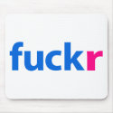 Fuckr logo mousepads