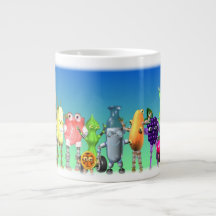 Fudebots by valxart.com jumbo mug