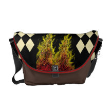 fuego del argyle bolsas de mensajería