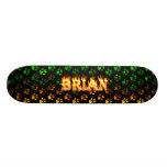 Fuego del monopatín de Brian y diseño de las llama