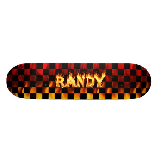 Fuego del monopatín de Randy y diseño de las llama