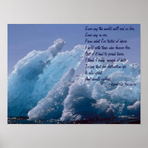 Fuego e hielo sobre la flotación del poster de Ala